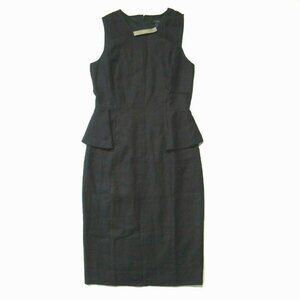 NWT J.Crew Linen Peplum in Black Sleeveless Sheath Dress 2 $168